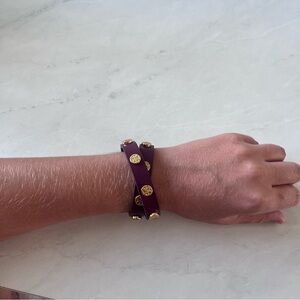 Tory Burch logo wrap bracelet